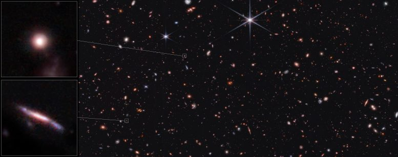 韦伯望远镜的惊人发现：许多早期星系看起来像泳池面条和冲浪板-DG城市