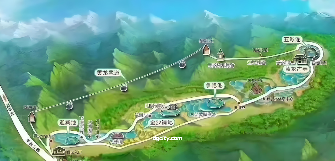 人间瑶池，自然雕琢——黄龙风景名胜区全景解析