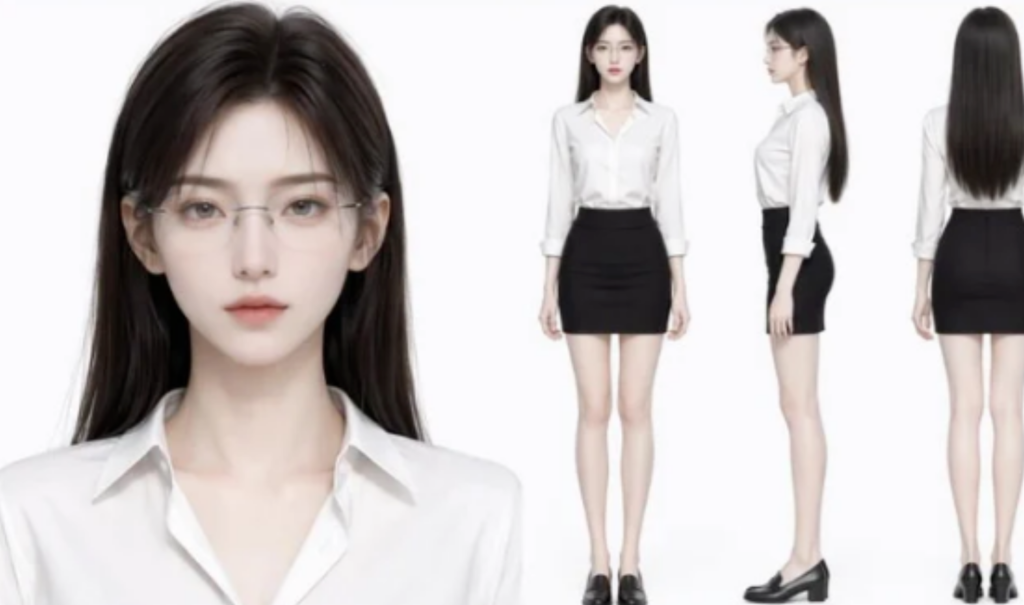 图片[4]-现代AI短剧女主三视图提示词-Dgcity