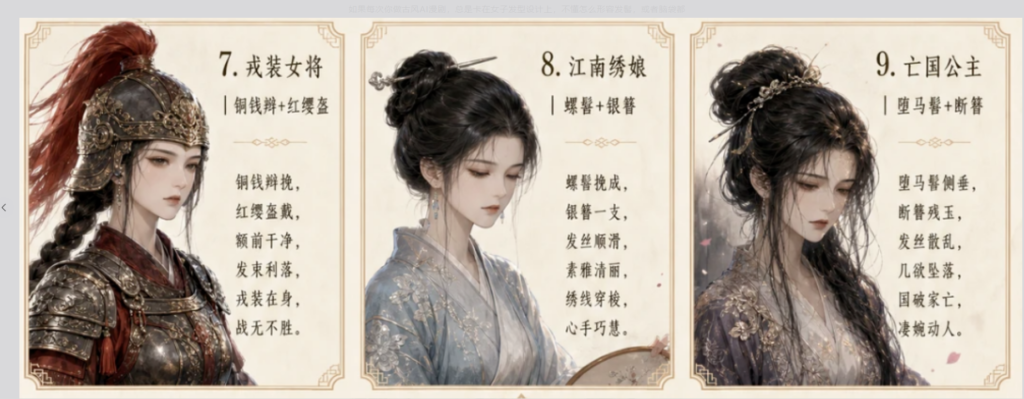 图片[6]-女生古风发型提示词-Dgcity